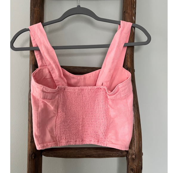 Abercrombie and fitch Crop Top Sleeveless Bustier Style Fitted Bodice Casual - Picture 3 of 5